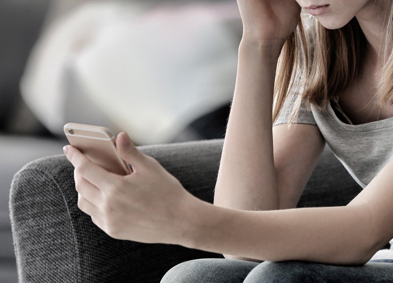 Girl and Phone